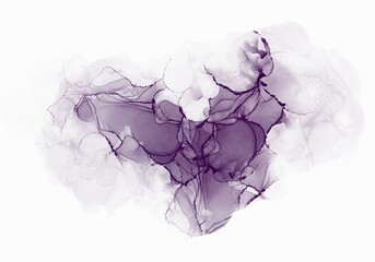 Abstract Dark Purple Marble Effect Backdrop Accent On White Background
