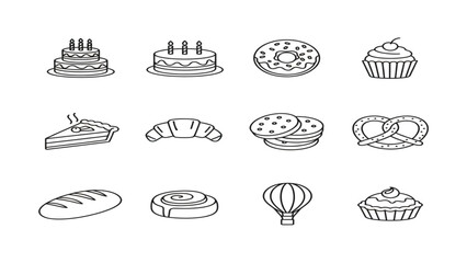 bakery foods  item icons.