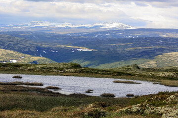 Mountains massif in Innerdalen (Innset), Norway