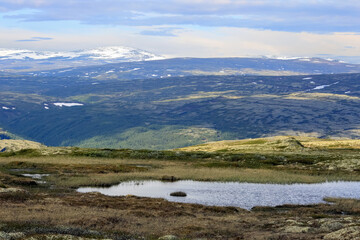 Mountains massif in Innerdalen (Innset), Norway