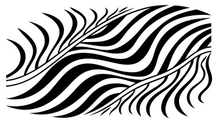 Obraz premium Abstract Zebra Stripes Pattern, Black and White, Graphic Design