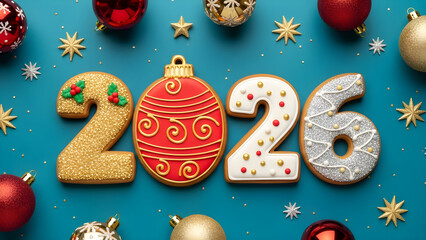 Happy New Year 2026 festive background