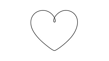 Simple heart outline drawing