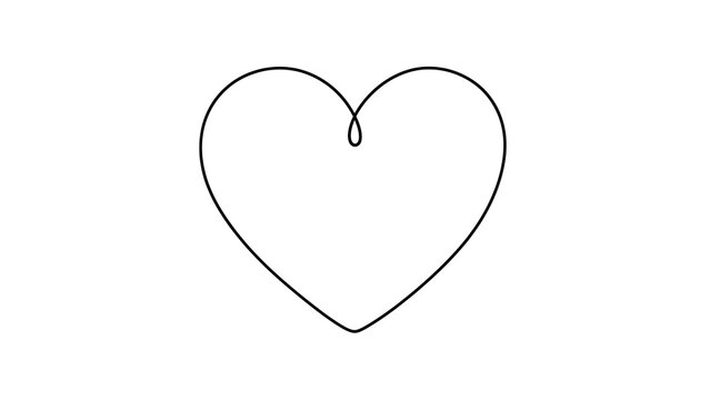 Simple heart outline drawing
