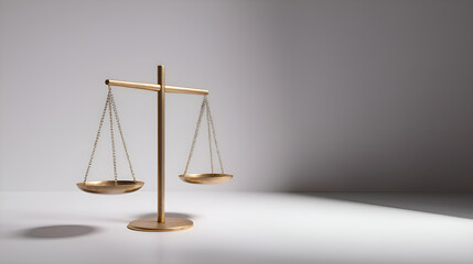 Justice scales balancing legal equity and impartial judgment