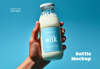 Milk Bottle Mockup