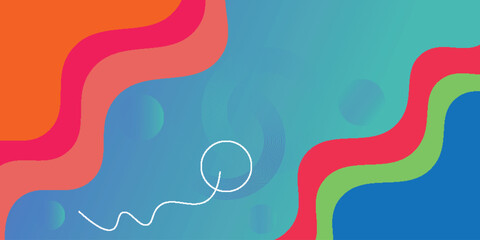 Obraz premium Dynamic Colorful Geometric Wave Background for Fashionable Design with fluid splash and holography for fashionable invitation, poster, flyer