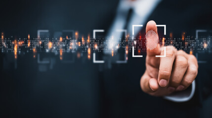 Fingerprint Scanning Authentication, Cyber Security, and Biometric Identity Access Control Technology