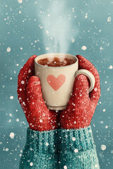 cup of coffee with hand