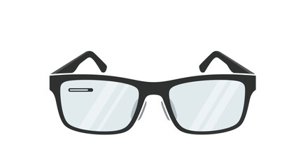 Modern Black Rectangular Eyeglasses with Clear Lenses.