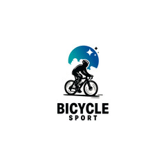 Vector illustration of bicycle sport logo design