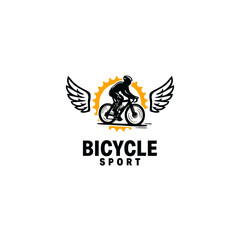 Vector illustration of bicycle sport logo design