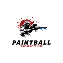 Paintball sport Logo Design Template