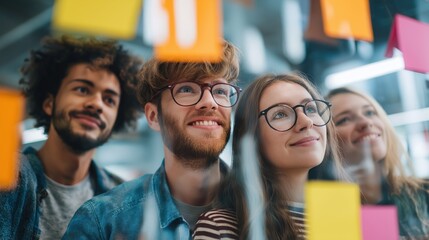 Startup Brainstorming Session with Young Entrepreneurs Collaborating