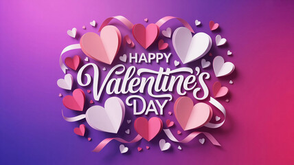happy valentine day wallpaper with lots of heart shaped hearts