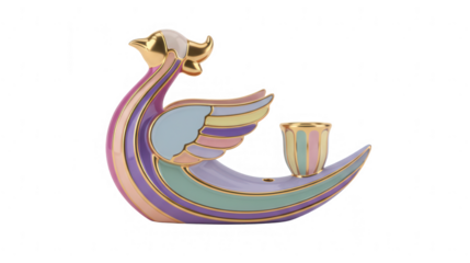 Elegant kinara 3d candle holder design home decor art piece contemporary style close-up view modern aesthetic