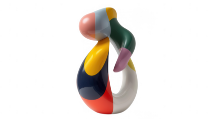 Dynamic kinara 3d sculpture display art gallery contemporary artwork creative environment close-up viewpoint design concept