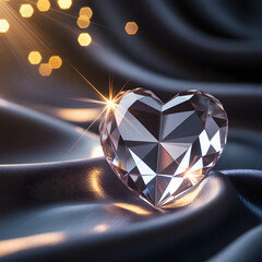 crystal heart with beautiful highlights.