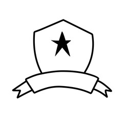 hand drawn reward line icon on white background