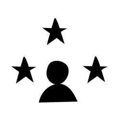 hand drawn reward line icon on white background