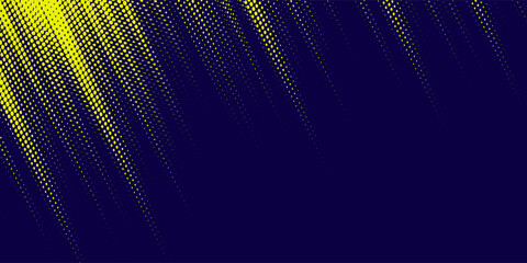 Dots halftone yellow and dark blue color pattern gradient grunge texture background. vector grunge
