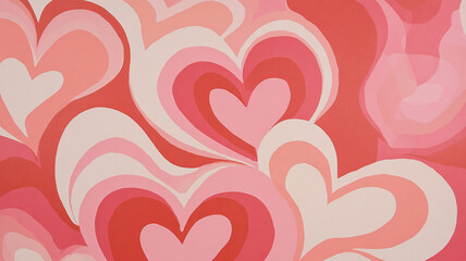 pink valentine day heart animated background. 3D red heart flying. Wedding anniversary, love background. Beating Heart. Bokeh, particle, shimmer, sparkle, with heart. Seamless 4K