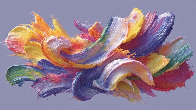 Floating brushes painting reality itself in abstract classroom
