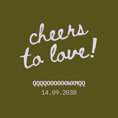 Obraz premium Cheers to love sticker 