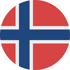 Circular Norwegian Flag Emblem © dinda
