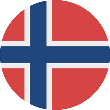 Circular Norwegian Flag Emblem