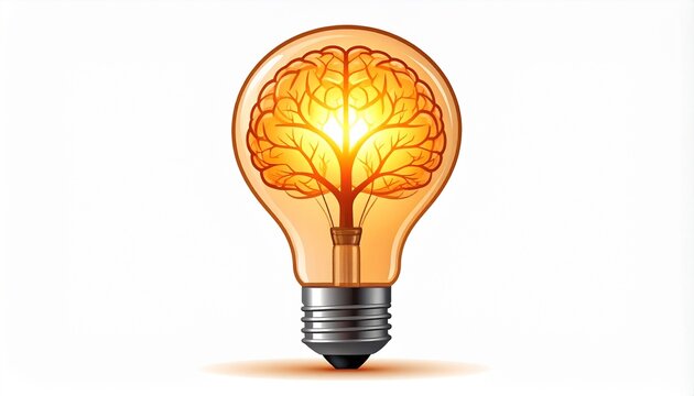 Illuminating Green Energy Tree of Life Inside a Light Bulb - Powered by Adobe