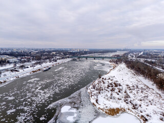 Warszawa, zimowa panorama miasta © hunter76