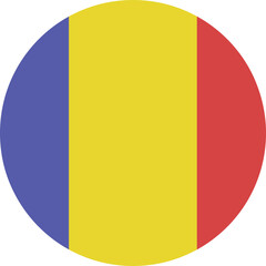 Fototapeta premium Circular Romanian Flag