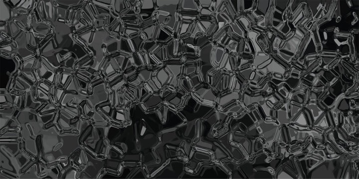Intricate, dark, and textured abstract pattern resembling cracked ice or a complex crystalline structure in shades of gray and black