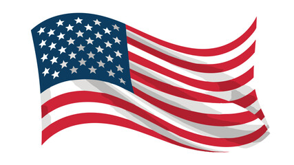 Fototapeta premium American flag vector illustration showing stars and stripes of the United States of America