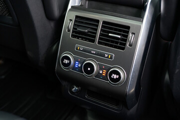 Fototapeta premium Car screen showing heated and ventilated seat controls