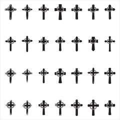 Fototapeta premium Christian Cross Thorns Clip Art