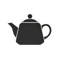Obraz premium Simple Black Teapot Icon on transparent background
