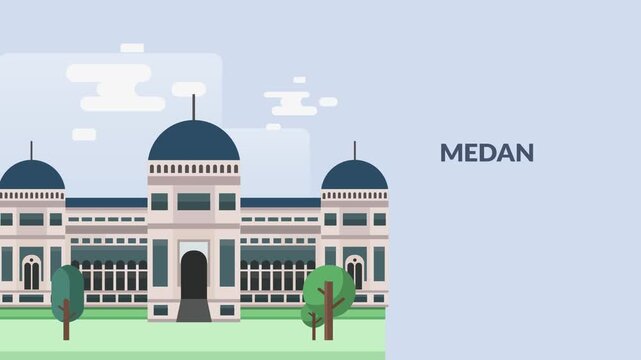 Indonesian Cities 2D Animation (MEDAN)
