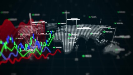 World invest visual index management future global economic stock financial increase analysis price digital market line chart candlestick number. - Powered by Adobe