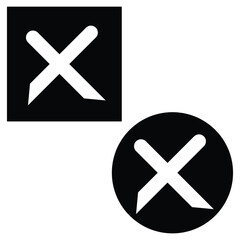 Obraz premium black and white x marks symbols