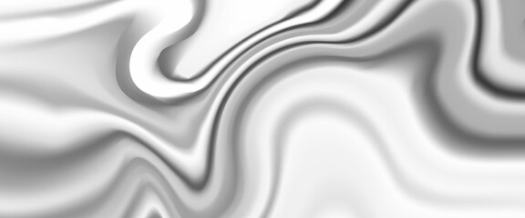 Fototapeta premium Abstract grayscale vector background with smooth flowing gradients and liquid-like waves, creating a modern metallic marble effect suitable for elegant designs and contemporary visual projects.