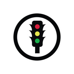 traffic light logo icon illustration flat