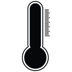 Thermometer icon with temperature scale markings