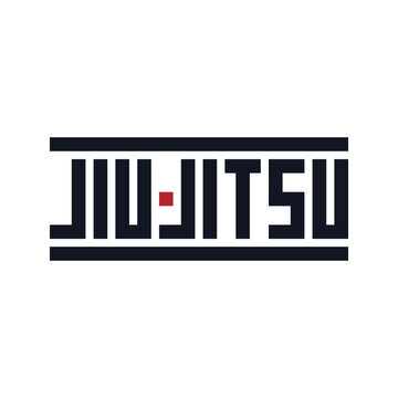 Jiu jitsu logo icon sign. Brazilian BJJ martial arts template. Sport emblem. Modern creative design for brand club product shop store market. Print for clothes, badge sticker card flyer poster banner