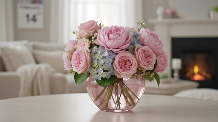 Pink, Heart, Glass, Floral, Romance, Elegant, Interior, Decor, Valentine&rsquo;s Day