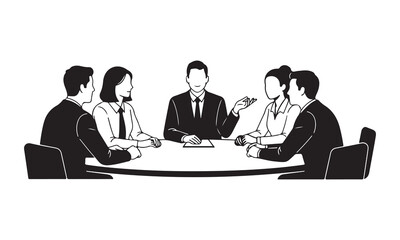 Business Meetings & Corporate Collaboration Icons - Office Work, Presentations, Teamwork Graphics