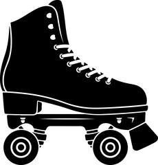 Classic Roller Skate Silhouette &ndash; Retro Skating Art

Vintage Quad Roller Skate Black Silhouette Illustration

Roller Skate Icon &ndash; Old School Skating Design