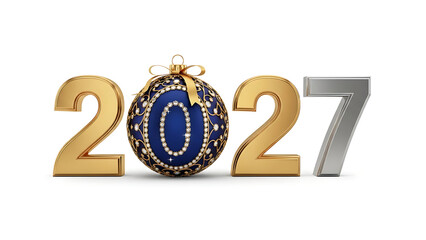 Happy new year 2027 luxury celebration background