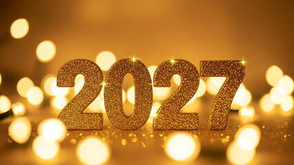Luxury Golden 2027 Festive New Year Concept